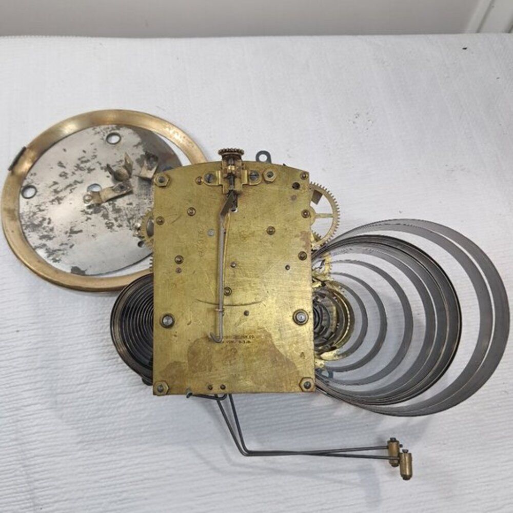 Antique ANSONIA Clock CO A22 Movement brass‎ parts for repair vintage steampunk